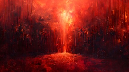 abstract red hell art	