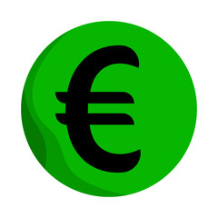 Money icon. Euro sign. Vector illustration