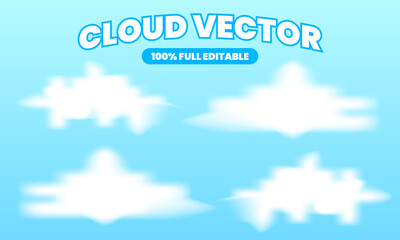 Realistic cloud vector set. Very suitable for design elements, sky, aviation and other purposes.

