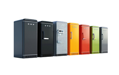 Outdoor Refrigerators, Modern Refrigerator, Fridge Isolated on Transparent background.