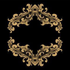 Vector frame ornament vintage calssic element decoration