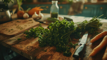 Naklejka na ściany i meble Parsley: A Versatile Herb for Your Kitchen