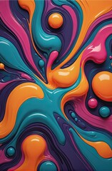 Abstract art design with liquid shapes with overlay effect with Generative AI.