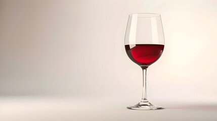 Elegant Glass of Red Wine on a Softly Lit Background