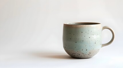 Speckled Ceramic Mug on a White Background