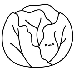 Coloring Page outline of cute vegetables vector illustration