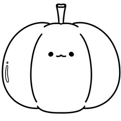 Coloring Page outline of cute vegetables vector illustration