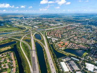 aerial view highway interception I-595