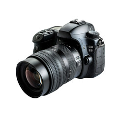 Fototapeta premium Digital photo camera isolated on transparent background. Ai generated 