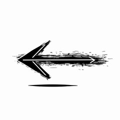 Fototapeta na wymiar Vector illustration on a white background in minimalism black arrow