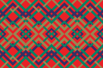 Triangle seamless pattern with red background designed for fabric, printing, textile, wallpaper, backdrop, tile, wrapping, clothing, decoration.