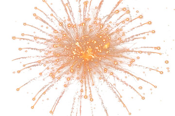 Obraz premium festive fireworks on an isolated transparent background. Fireworks png, salute, explosion png