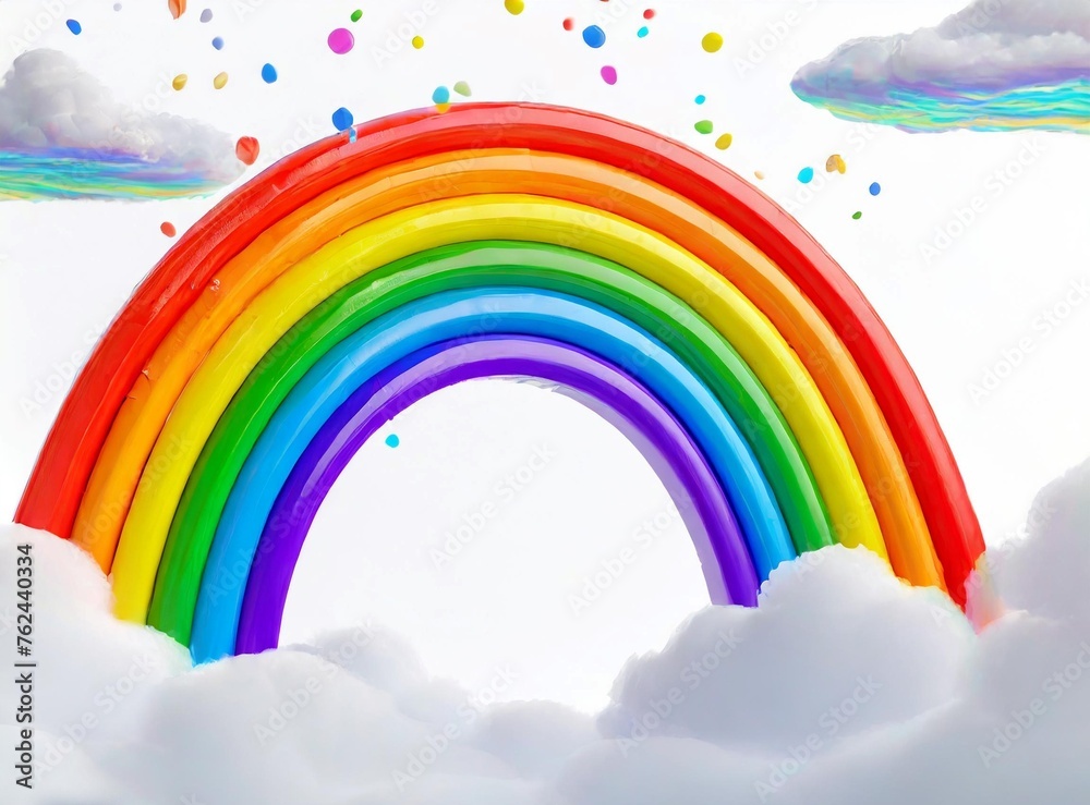 Sticker 3d rainbow illustration rendering design