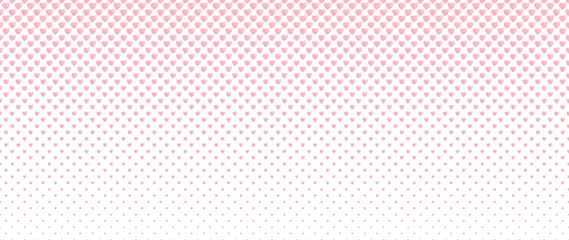 Tischdecke Blended  doodle pink heart on white for pattern and background, halftone effect. © Aoiiz