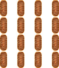 Pattern homemade cookie different taste in pastry biscuit