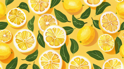 Lemon pattern flat vector design