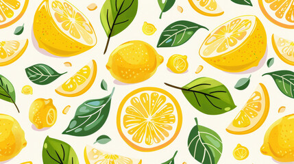 Lemon pattern flat vector design