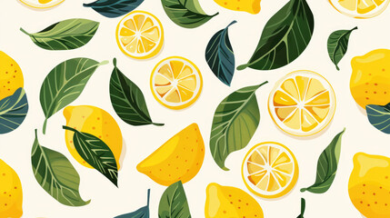 Lemon pattern flat vector design