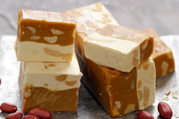 nut sherbet candy dessert with peanuts