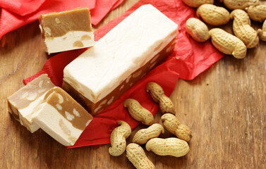 nut sherbet candy dessert with peanuts