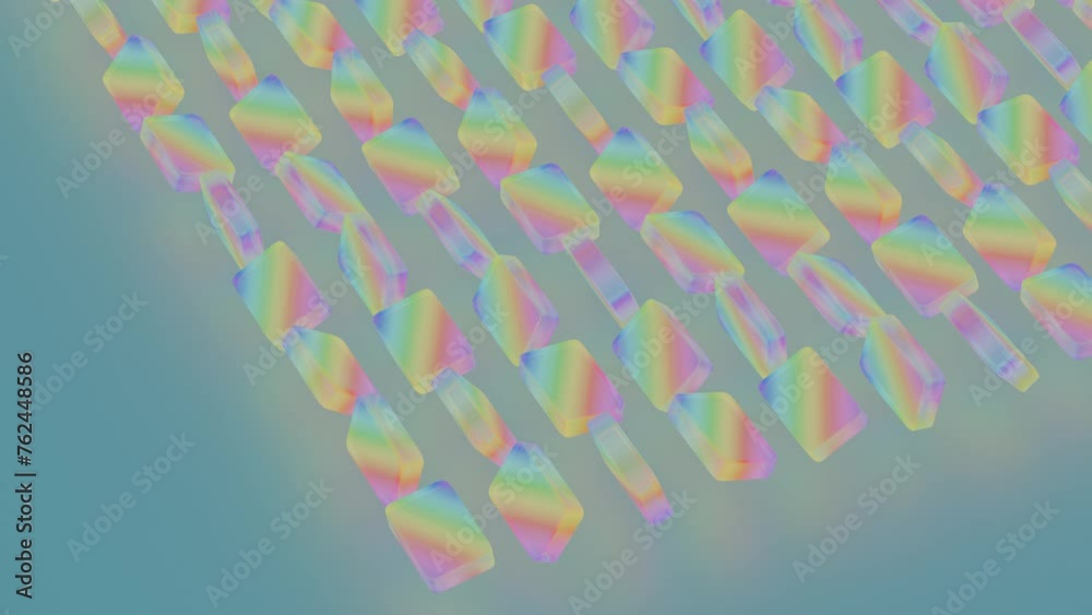 Poster a minimalist rainbow created by thinly spread layers of jelly