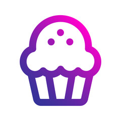 cupcake gradient icon