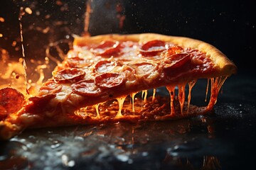 a slice of pizza with a bite taken out of it