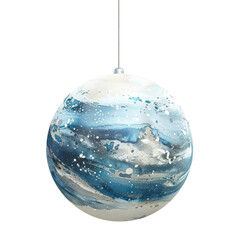 watercolor of A globe suspended in mid-air, rotating silently as if suspended in time 
