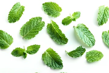 Fresh Mint Leaves, Fresh mint on white background, Mint leaf