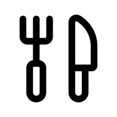 cutlery line icon