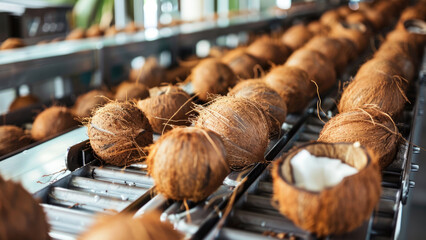 Coconuts processing and sorting line