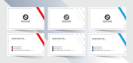 Minimal business card print template design