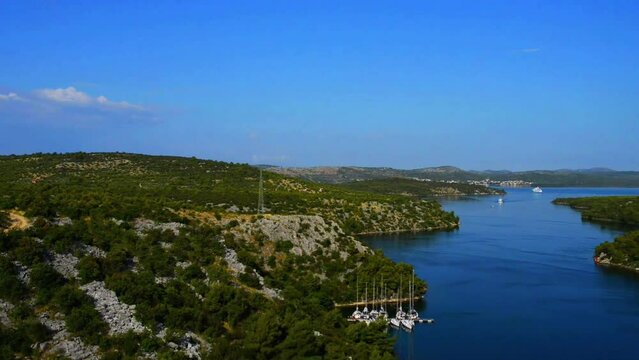 Panorama of Krka National Park is one of Croatian
