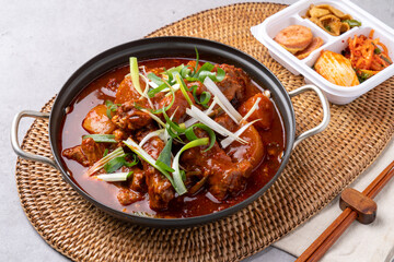 Korean food, pork back ribs, steamed pork back ribs, spicy, stir-fried budae, budae jjigae, beef, fried beef, spam, musubi, pork cutlet,