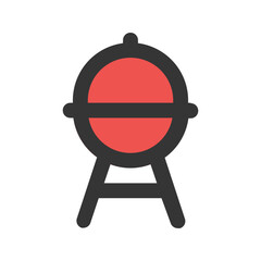 barbecue line color icon