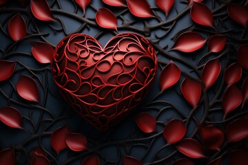 Vivid Screen red heart stethoscope. Nurse device. Generate Ai