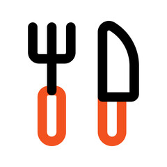 Fototapeta premium cutlery outline color icon