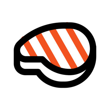 recommend clip art: steak outline color icon