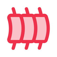 ribs outline fill icon