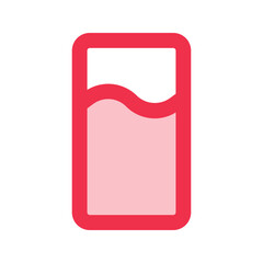 water glass outline fill icon