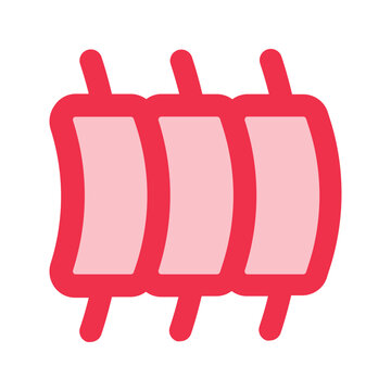 recommend clip art: ribs outline fill icon