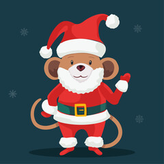 Cute Mouse with Christmas Clothes