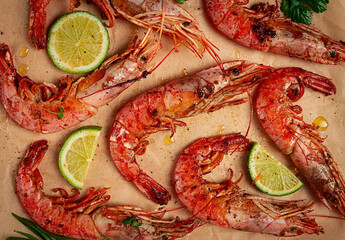 fried Langoustines , Australian, lime and herbs, spices, homemade, no people,