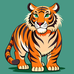 Obraz premium tiger cartoon isolated
