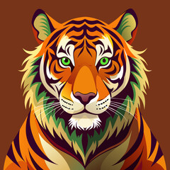 tiger cartoon isolated