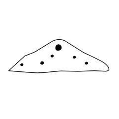 sand pile line icon