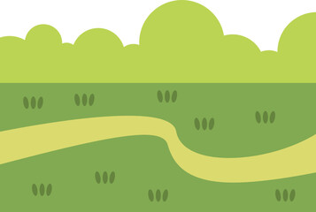 Fototapeta premium Green Field Illustration