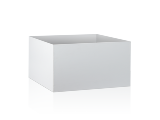 blank packaging white cardboard box, transparent background