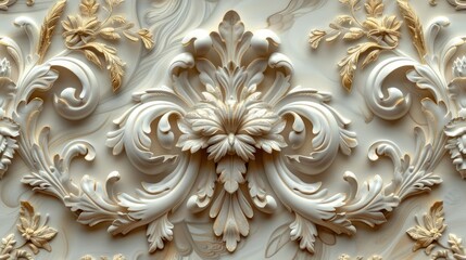 upscale damask pattern, boasting refined earth-tone colors, designed to create a seamless and sophisticated background. SEAMLESS PATTERN