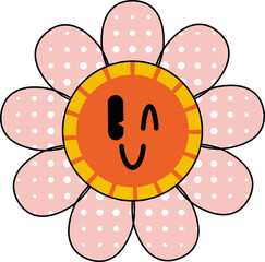 Groovy Flower Cartoon